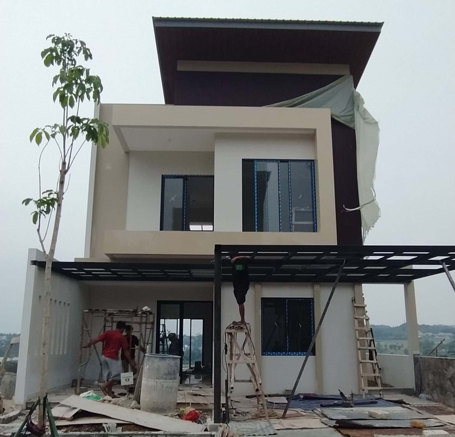 Rumah Minimalis Atap Flat - 2 Lt